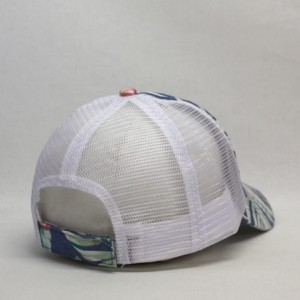 Baseball Caps Premium Floral Hawaiian Cotton Twill Adjustable Snapback Baseball Caps (Floral/Floral/White Mesh) - CC180IT8S09...