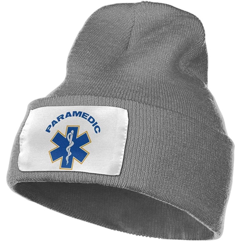 Skullies & Beanies EMS Star of Life Paramedic Wool Hat Women/Men Soft Stretch Knit Beanie Hat Winter Warm Skull Cap - Deep He...