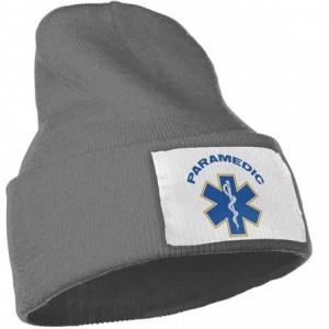 Skullies & Beanies EMS Star of Life Paramedic Wool Hat Women/Men Soft Stretch Knit Beanie Hat Winter Warm Skull Cap - Deep He...