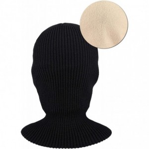 Balaclavas Pieces 1 Hole Knitted Double Outdoor - Black - CJ18W54HAXR $11.03