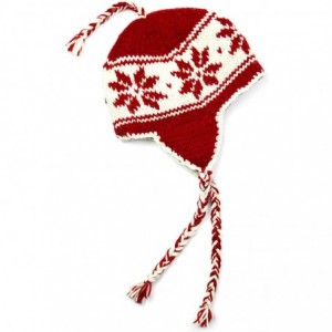 Skullies & Beanies TCG Men's Hand Knit Wool Snowflake Sherpa Hat - CV11PVF9D7R $15.87