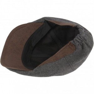 Baseball Caps Driving Wool Crack Faux Leather Style Ivy Cap Cabbie Ascot Newsboy Beret Hat - Gray - CG129DH3ES7 $23.00