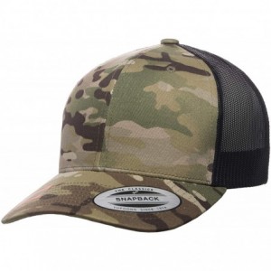 Baseball Caps Men's Yp Classics Retro Trucker Cap 2-Tone - Green Camo - C31899YYULT $11.61