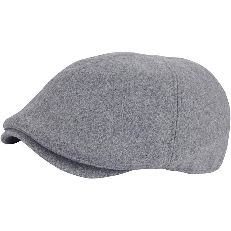 Newsboy Caps G68 Men Big Plus Size Plain Wool XL XXL Newsboy Cap Cabbie Flat Golf Gatsby Hat - Gray - C9188QTSY4L $29.61