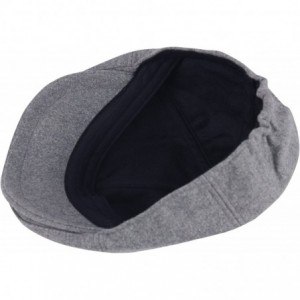 Newsboy Caps G68 Men Big Plus Size Plain Wool XL XXL Newsboy Cap Cabbie Flat Golf Gatsby Hat - Gray - C9188QTSY4L $29.61