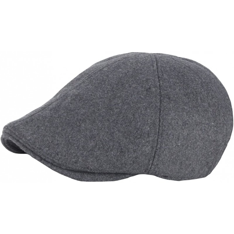 Baseball Caps Wool Warm Fabric Basic Hunting Gatsby Ivy Cap Cabbie Ascot Newsboy Beret Hat - Darkgray - CH12NS4QXQ9 $19.29