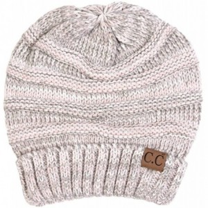 Skullies & Beanies Trendy Oversized Chunky Soft Beanie - Rose - C012M1RBAZJ $11.86