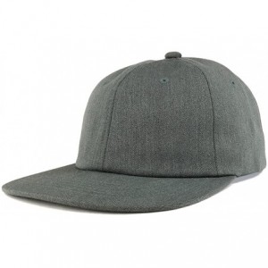 Baseball Caps Premium Soft Unstructured Flatbill Adjustable Snapback Cap - Charcoal - C5186GHC98Z $21.49