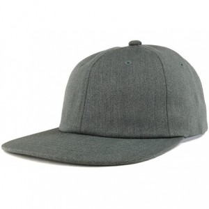 Baseball Caps Premium Soft Unstructured Flatbill Adjustable Snapback Cap - Charcoal - C5186GHC98Z $9.00