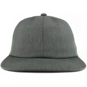 Baseball Caps Premium Soft Unstructured Flatbill Adjustable Snapback Cap - Charcoal - C5186GHC98Z $9.00