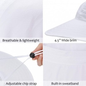 Sun Hats Womens Sun Hats Neck Flap Large Brim UV Protection Foldable Fishing Hiking Cap - White - C9180CNO0GD $15.44