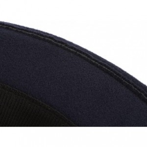 Fedoras Men Wool Felt Trilby Fedora Hat Jazz Cap with Feather - Navy - CE187CQ5W54 $12.04