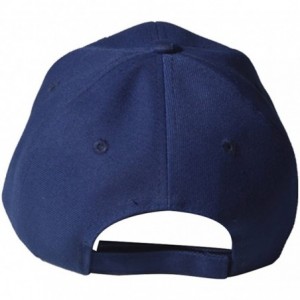 Baseball Caps Plain Baseball Blank Cap Solid Color Velcro Adjustable - Navy - CC12GLR9W4R $7.57