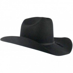 Cowboy Hats Men's Denver 2X Felt Cowboy Hat Black - Bb-01 - Black - CQ17YXYE3L9 $52.17