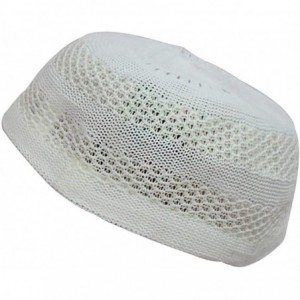 Skullies & Beanies Islamic Men Muslim Warm Hat Comfortable Kufi Headwear - E - C018OW9G0NG $18.68