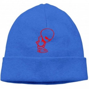 Skullies & Beanies Beanie Hat Knit Hats Winter Warm Fashion Alien Middle Finger Men - Royalblue - CZ18IZY5I00 $29.10