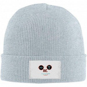 Skullies & Beanies Skull Caps Obey Face Winter Warm Knit Hats- Stretchy Cuff Beanie Hat Black - Gray - CM18OSHOO2Y $17.29