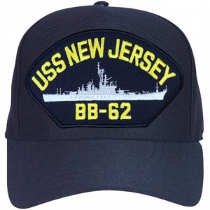 Baseball Caps USS New Jersey BB-62 Baseball Cap. Navy Blue. Made in USA - CW12O4QY9MC $20.50
