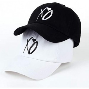 Baseball Caps XO Letter Embroidred Baseball Hat Red Love Cap Unisex Adjustbale Strapback Dad Hat - White - CF18YEQ3MLN $15.46