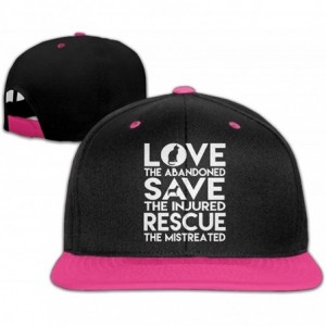 Baseball Caps Women Mens Dog Rescue Animal Cat Rescue Adjustable Hip-Hop Caps Baseball Cap - Pink - C218KGU5YQL $13.10