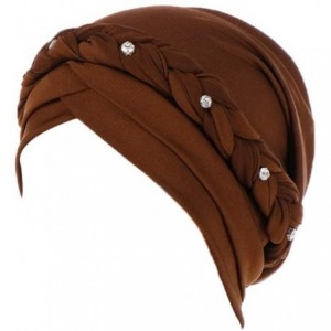Skullies & Beanies Chemo Hats for Women-Chemo Cap Womens Soft Cotton Knit Beanie Sleep Turban Hat Headwear for Cancer - Brown...