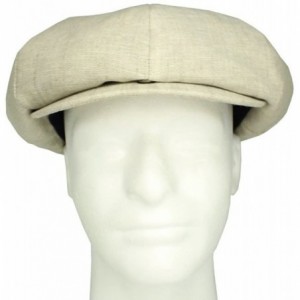 Newsboy Caps Irish Linen 8 Panel Applejack Newsboy Cap Made in USA - Aqua - CQ196WHN938 $20.39