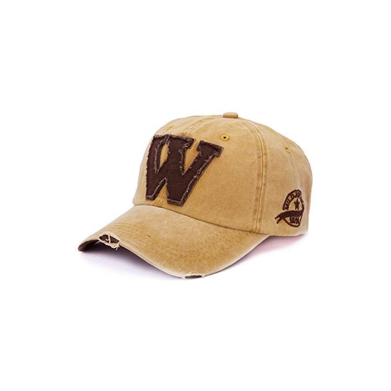 Skullies & Beanies Snapback Hats Unisex Summer Letter W Hockey Baseball Caps Hip Hop Hats YE - Yellow - CS18AU6YRDL $10.25