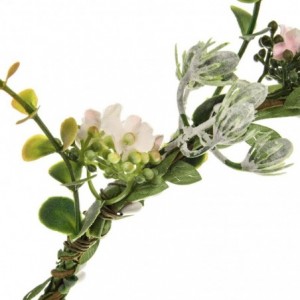 Headbands Adjustable Bridal Flower Garland Headband Flower Crown Hair Wreath Halo Boho Bridal Flower Wreath (Green Rattan) - ...