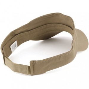 Visors Rock On Emoticon Embroidered Summer Adjustable Visor - Khaki - C618322TL78 $15.80