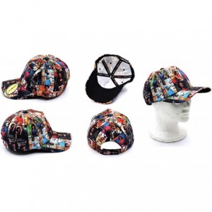 Baseball Caps Glossy Magazine Cover Collage Michelle Obama Printed Snapback Baseball Cap - Cotton-bk-1 - CR18WM75Y8N $15.29