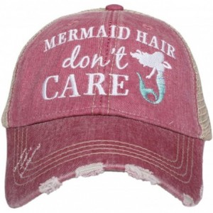 Baseball Caps Mermaid Hair Don't Care Baseball Hat - Trucker Hat for Women - Stylish Cute Sun Hat - Mauve/Blue - CB196LK03TS ...