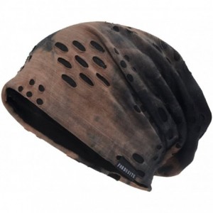 Skullies & Beanies Mens Slouch Beanie Skull Cap Thin Summer Hat - Retro Brown - CK12O2LNW04 $11.95