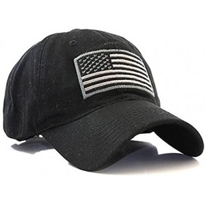 Baseball Caps USA American Flag Baseball Cap Military Army Operator Adjustable Hat - Black - C4129UXCP6V $32.32