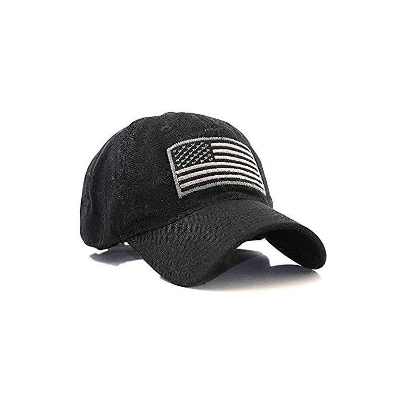 Baseball Caps USA American Flag Baseball Cap Military Army Operator Adjustable Hat - Black - C4129UXCP6V $20.41