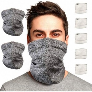 Balaclavas Multi-Purpose Neck Gaiter with Safety Carbon Filters Bandanas for Sports/Outdoors/Festivals - Grey - CH1982MZDQ3 $...