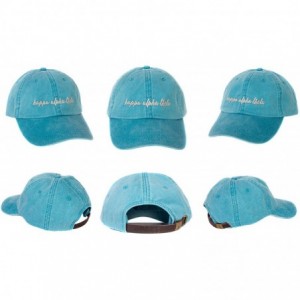 Baseball Caps Alpha Theta (N) Sorority Baseball Hat Cap Cursive Name Font Theta - Bright Blue - CL188TY3ZUL $26.40