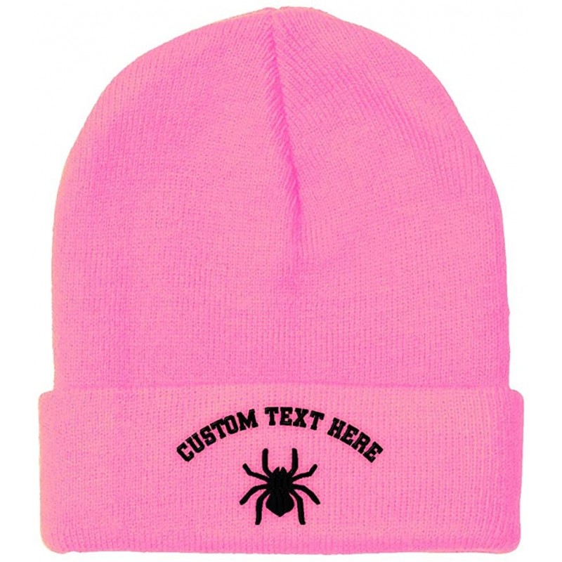 Skullies & Beanies Custom Beanie for Men & Women Spider Tarantula Embroidery Acrylic Skull Cap Hat - Soft Pink - CT18ZS4CZ98 ...