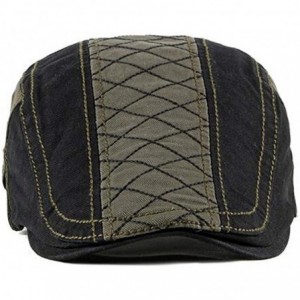 Newsboy Caps 2 Pack Men's Cotton Flat Cap Ivy Gatsby Newsboy Hat - M - CG18SHZUKES $16.96