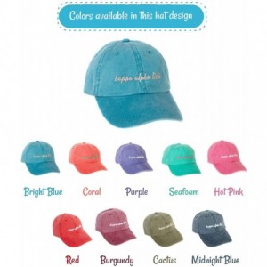 Baseball Caps Alpha Theta (N) Sorority Baseball Hat Cap Cursive Name Font Theta - Bright Blue - CL188TY3ZUL $26.40