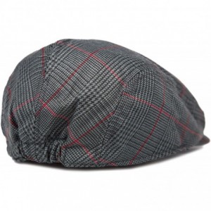 Newsboy Caps Plaid Pattern Ivy Driver Hunting Flat Newsboy Hat (Dark Grey) - CY11TVN1UEJ $9.25