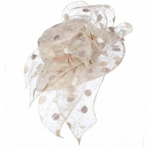 Sun Hats Women Sun Hats Wide Brim Organza Hats for Kentucky Derby Dress hat (Champagne) - C011OIBH8RH $27.52