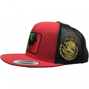 Baseball Caps El Gallo Negro de Jalisco Logo Federal 2 Logos hat red Black mesh - CO18U4ETY50 $32.62