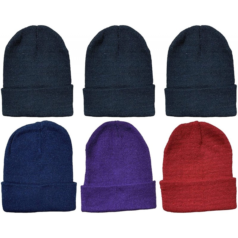 Skullies & Beanies Winter Beanies- Wholesale Bulk Cold Weather Thermal Warm Stretch Skull Cap- Mens Womens Unisex Hat - CS11N...