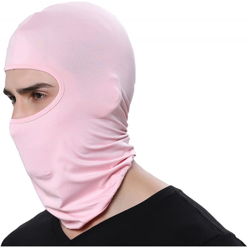 Balaclavas Ski Mask Balaclava Hood Skullies Beanies Outdoor Sports Cycling Hat - Pink - C11858T67ME $9.16