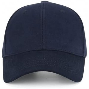 Baseball Caps Men Women Sports Hat Add Your Personalized Design Adjustable Baseball Caps - Navy Blue - CG18G45X4OT $12.06