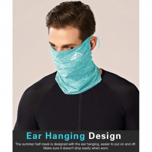 Balaclavas Cooling Ear Loops Neck Gaiter Bandana Mask Face Scarf Balaclava for Men & Women - 11-light Blue - C2197NYZGGI $13.47