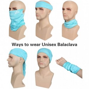 Balaclavas Cooling Ear Loops Neck Gaiter Bandana Mask Face Scarf Balaclava for Men & Women - 11-light Blue - C2197NYZGGI $13.47