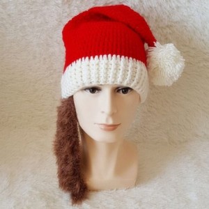Skullies & Beanies Wig Beard Hats Handmade Knit Warm Winter Caps Ski Funny Mask Beanie for Men Women - Sdj-brown - CM186MA74A...