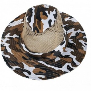 Sun Hats Men Summer Outdoor Sun Protection Military Camo Fishing Boonie Hat Mountaineering Hat Sun Hats - Coffee - CJ18TIHNM8...