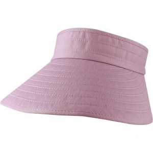 Visors Women's Cotton Roll Up Wide Brim Sun Visor Hat - Lavender - C411MF6OYP1 $19.43